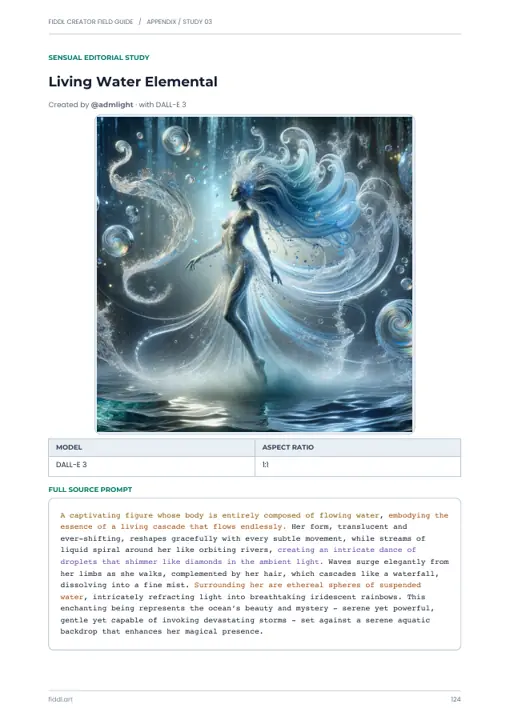 Living Water Elemental — page 124 of the included guide