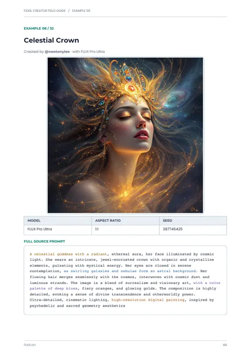 Celestial Crown — page 44 of the included guide