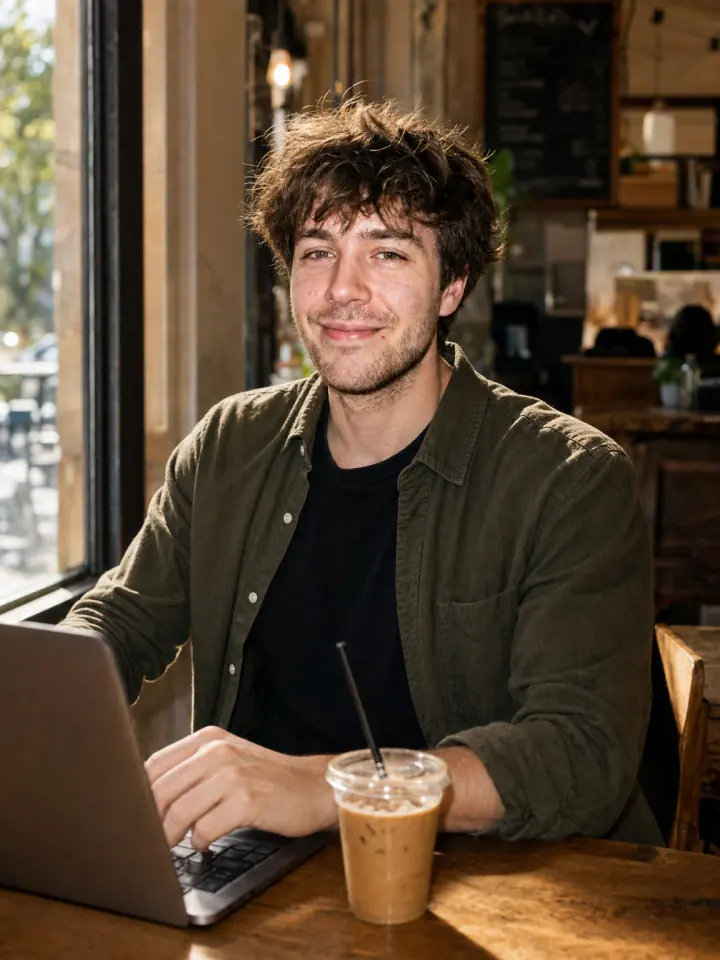 Espontánea en el café