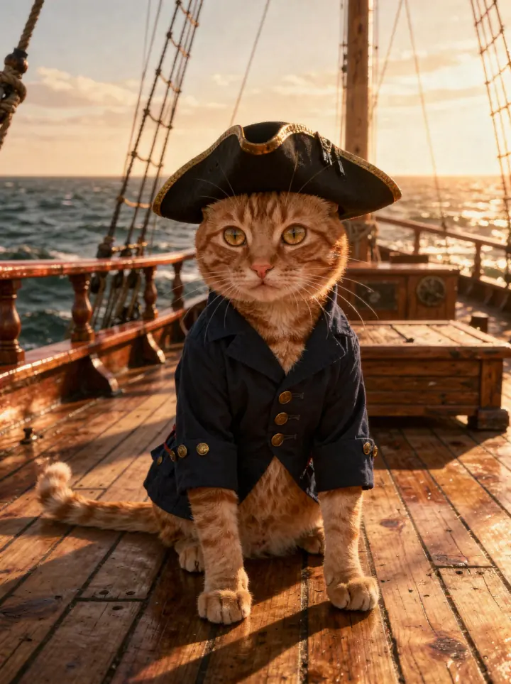 Cat as a pirate