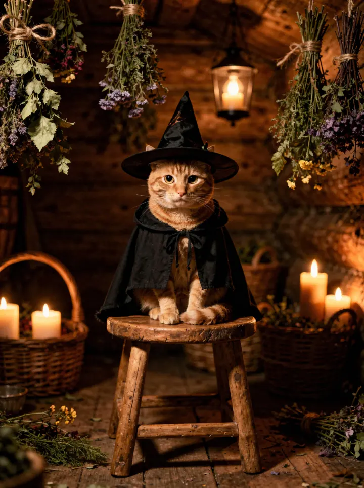 Cat as a witch