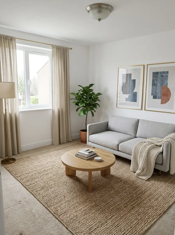 Staged living room